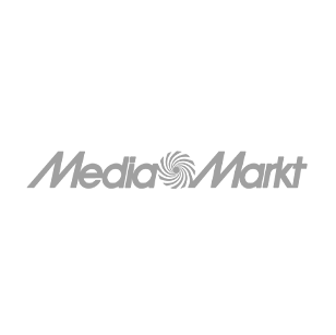 Mediamarkt logo on a green background with call center software reviews.