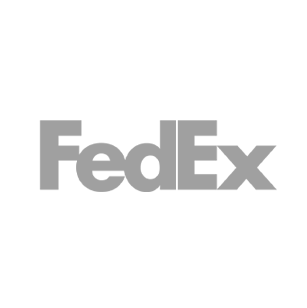 Fedex logo on a green background.