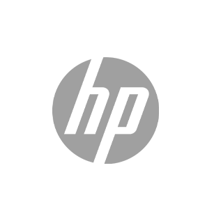 A green background showcasing the HP logo.
