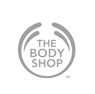 The Body Shop logo on a green background with call center software reviews.