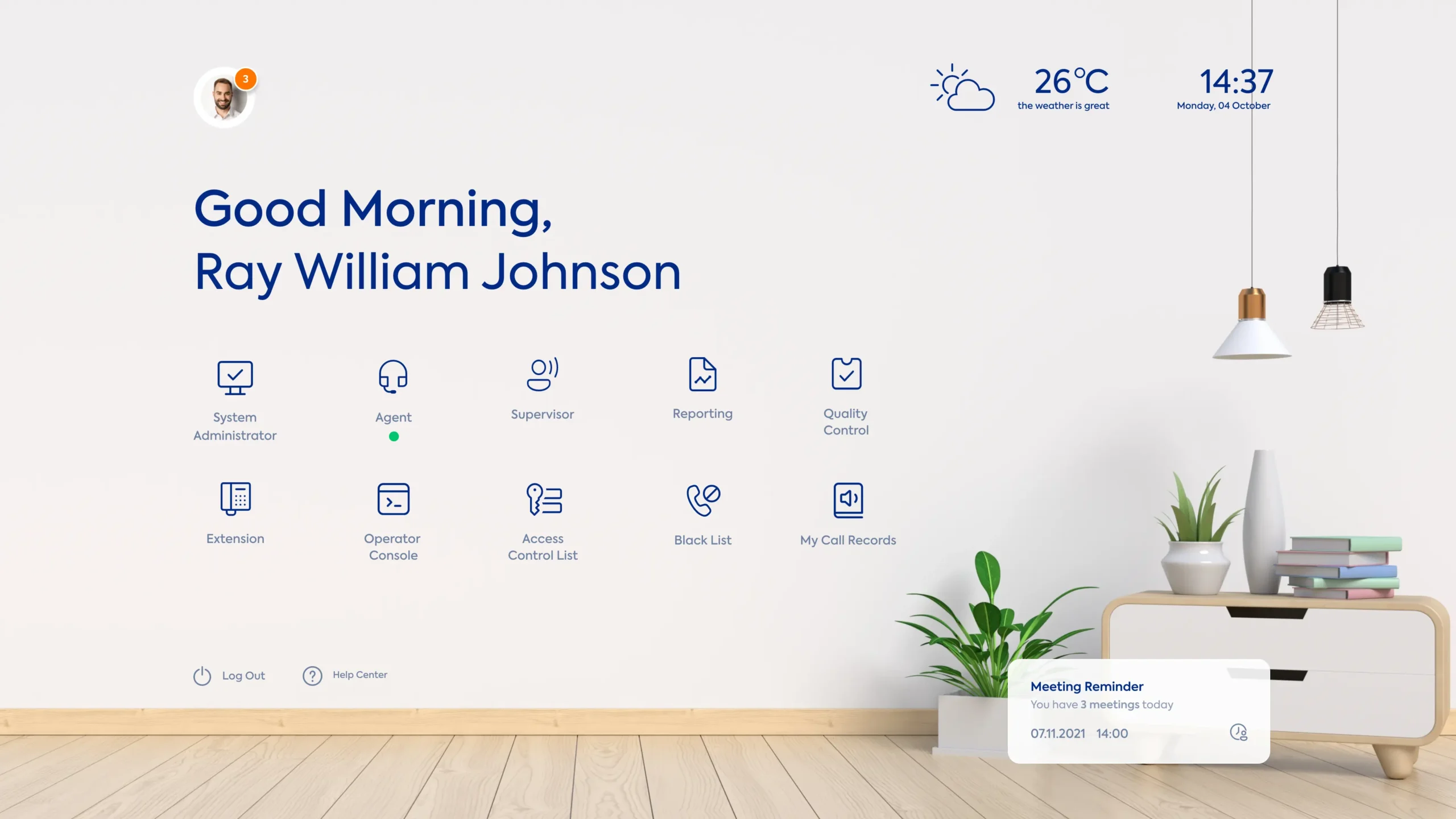 Dashboard Main Page