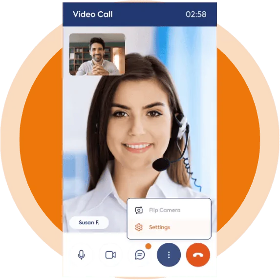 1 Video Call Call Center Studio